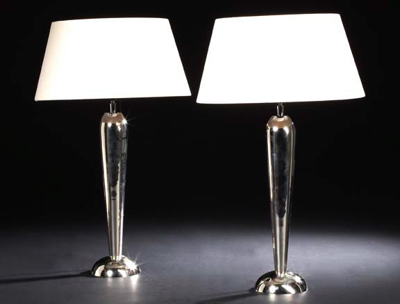 Pair of French Polished Nickel