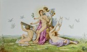 PAIR OF FRENCH PORCELAIN ALLEG