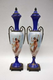 PAIR OF FRENCH PORCELAIN AND M