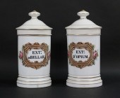 PAIR OF FRENCH PORCELAIN APOTH