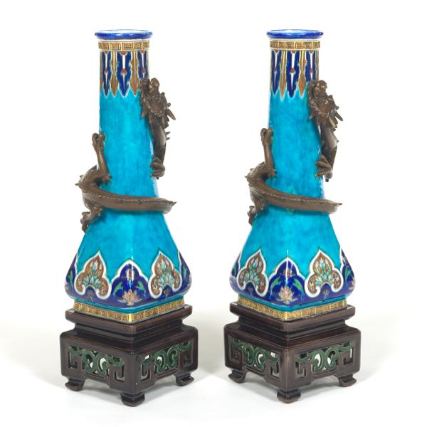 PAIR OF FRENCH PORCELAIN DRAGON