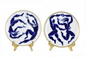 PAIR OF FRENCH PORCELAIN PLATE