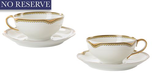 PAIR OF FRENCH PORCELAIN TEA CUPS