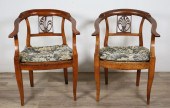 PAIR OF FRENCH PROVINCIAL RUSH