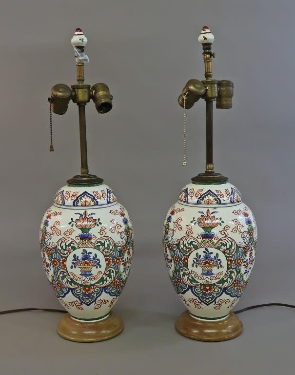 Pair of French Quimper vase
