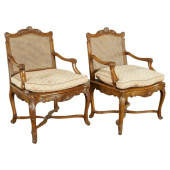 PAIR OF FRENCH REGENCE ARMCHAI