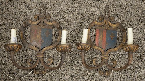 PAIR OF FRENCH SHIELD FORM