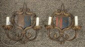 PAIR OF FRENCH SHIELD FORM PAI
