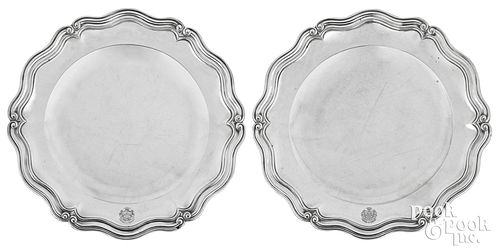 PAIR OF FRENCH SILVER DINNER