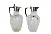 PAIR OF FRENCH SILVER-MOUNTED