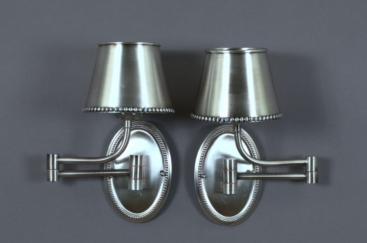 Pair of French Silvered-Metal
