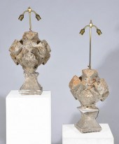 PAIR OF FRENCH STONE FRAGMENT