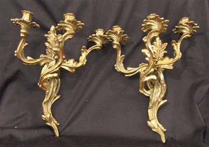 Pair of French style 3 light wall