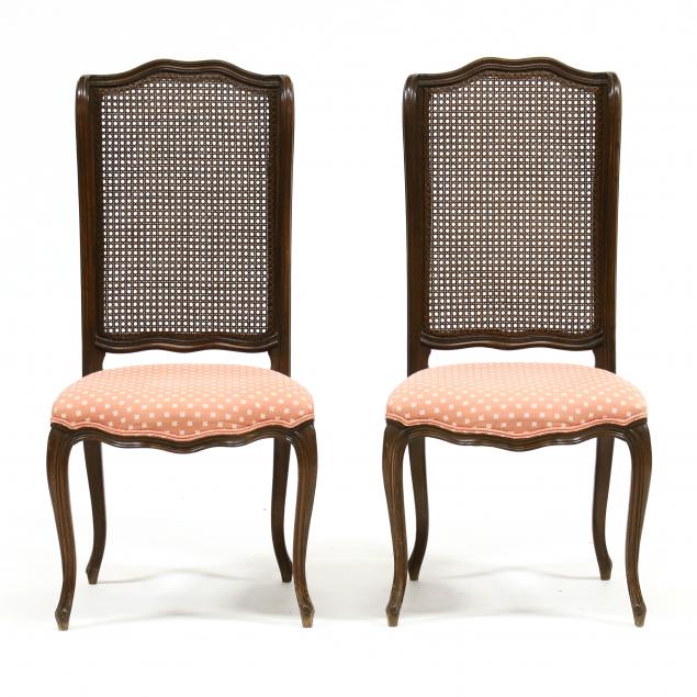 PAIR OF FRENCH STYLE CANE BACK SIDE