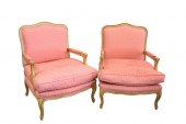 PAIR OF FRENCH STYLE FAUTEUILS