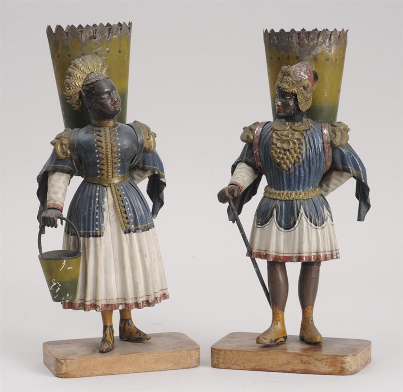 PAIR OF FRENCH TÃƒâ€LE PEINTE