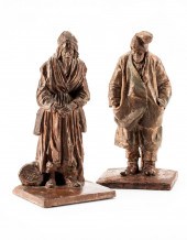 PAIR OF FRENCH TERRACOTTA FIGU