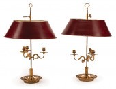 PAIR OF FRENCH THREE-LIGHT BOU
