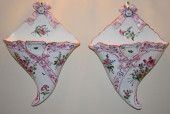 PAIR OF FRENCH TIN GLAZED EART