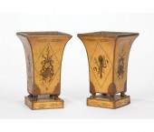 PAIR OF FRENCH TOLE PEINTE JAR
