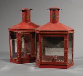 PAIR OF FRENCH TOLE PEINTE MIR