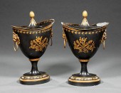 PAIR OF FRENCH TOLE PEINTE CHE