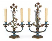 PAIR OF FRENCH TOLE PEINTE TWO