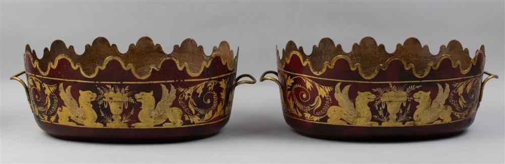 PAIR OF FRENCH TOLE PEINTE