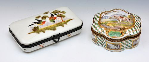 PAIR OF FRENCH TRINKET BOXESPair of