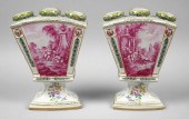 PAIR OF FRENCH TULIP VASES WIT