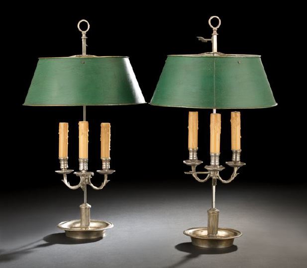 Pair of French White Brass