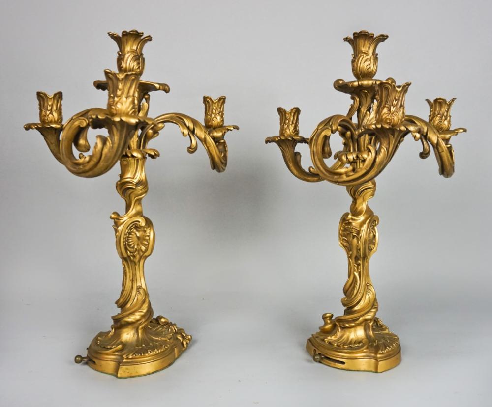 PAIR OF GAGNEAU PARIS GILT-BRONZE