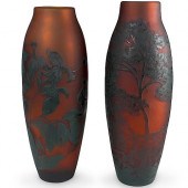PAIR OF GALLE STYLE CAMEO GLAS