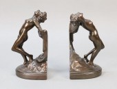 PAIR OF GALVANO BRONZE ART DEC