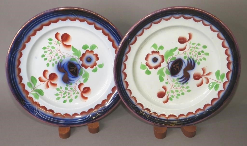 PAIR OF GAUDY WELSH IRONSTONE