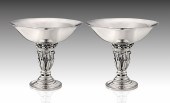 PAIR OF GEORG JENSEN SILVER “Q