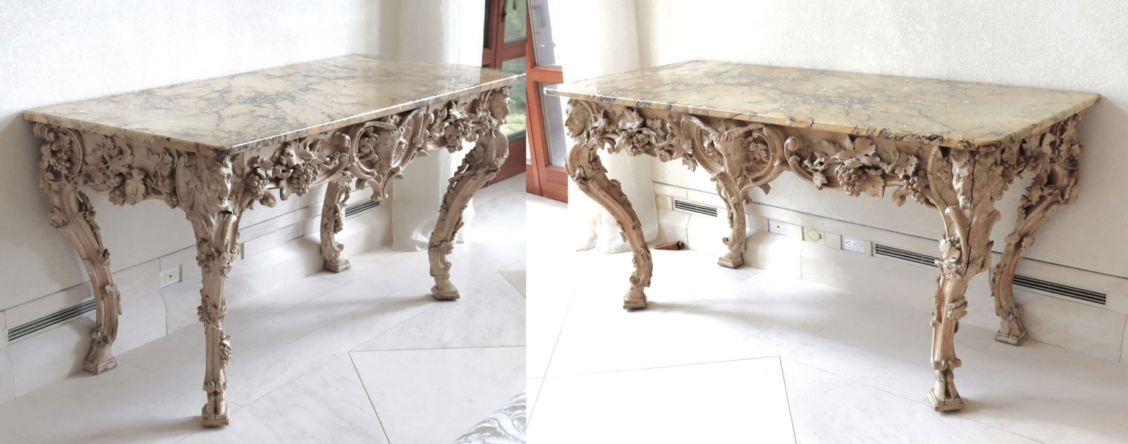 PAIR OF GEORGE II CARVED PINE