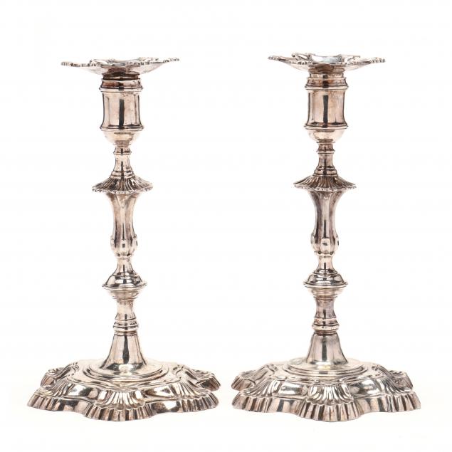 PAIR OF GEORGE II STYLE SEXFOIL
