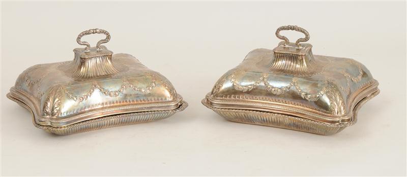 PAIR OF GEORGE III ASSEMBLED SILVER