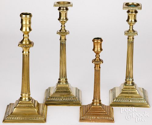 PAIR OF GEORGE III BRASS