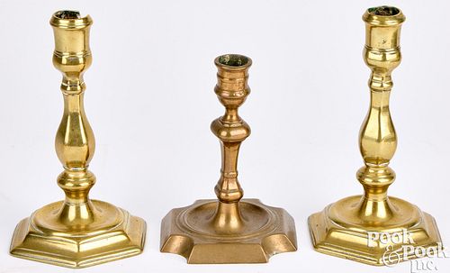 PAIR OF GEORGE III BRASS