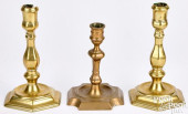 PAIR OF GEORGE III BRASS CANDL