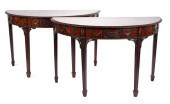 PAIR OF GEORGE III DEMILUNE CO