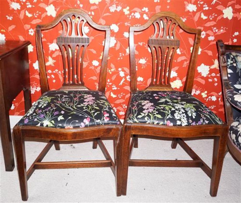 PAIR OF GEORGE III EBONY INLAID OAK