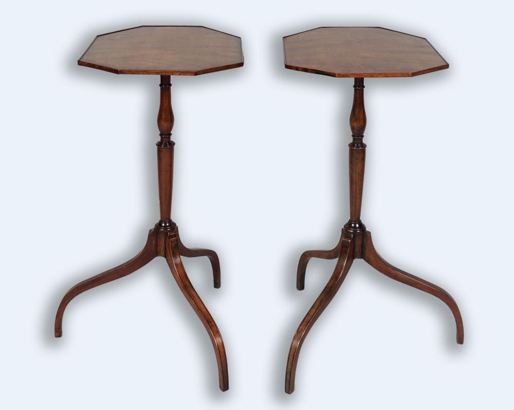 PAIR OF GEORGE III FIGURED MAHOGANY