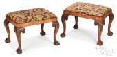 PAIR OF GEORGE III FOOTSTOOLS<
