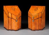 Pair of George III inlaid sati