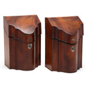 PAIR OF GEORGE III INLAID MAHO