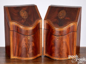 PAIR OF GEORGE III INLAID MAHO