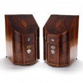 PAIR OF GEORGE III INLAID CUTL